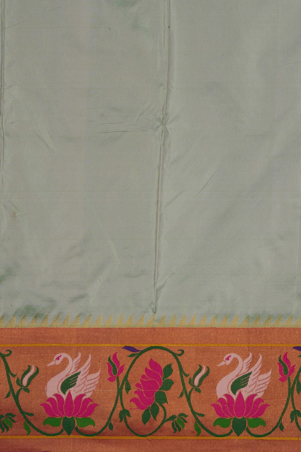 Image of Mint Green Paithani Silk Saree
