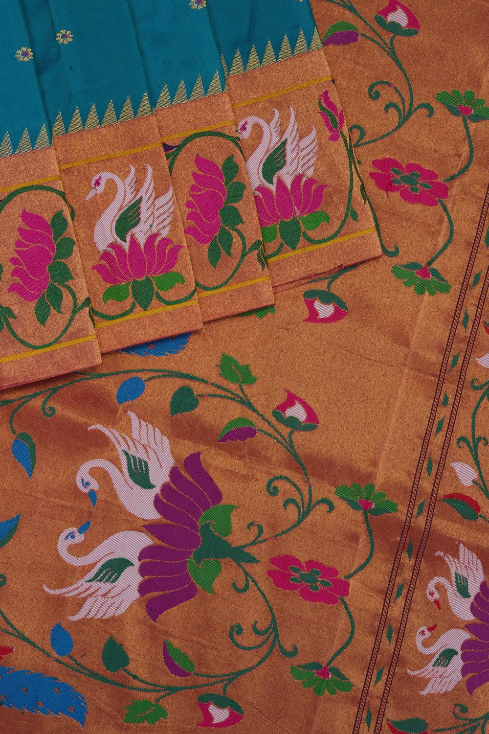 Image of Blue Paithani Silk Saree