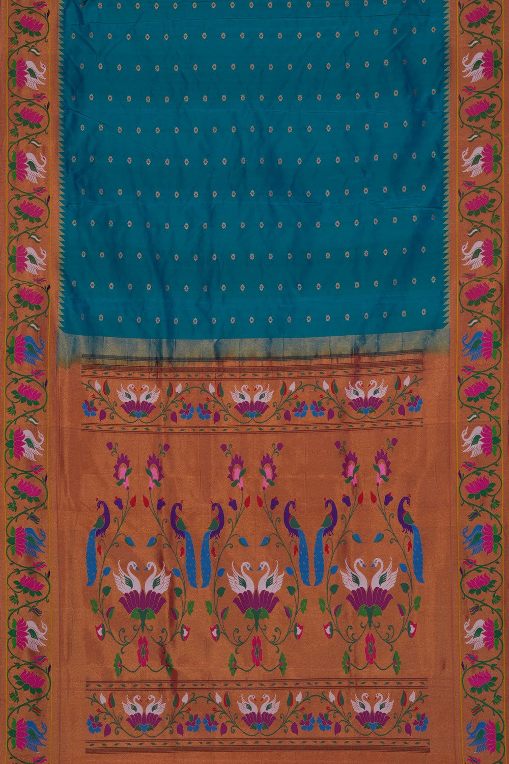 Image of Blue Paithani Silk Saree