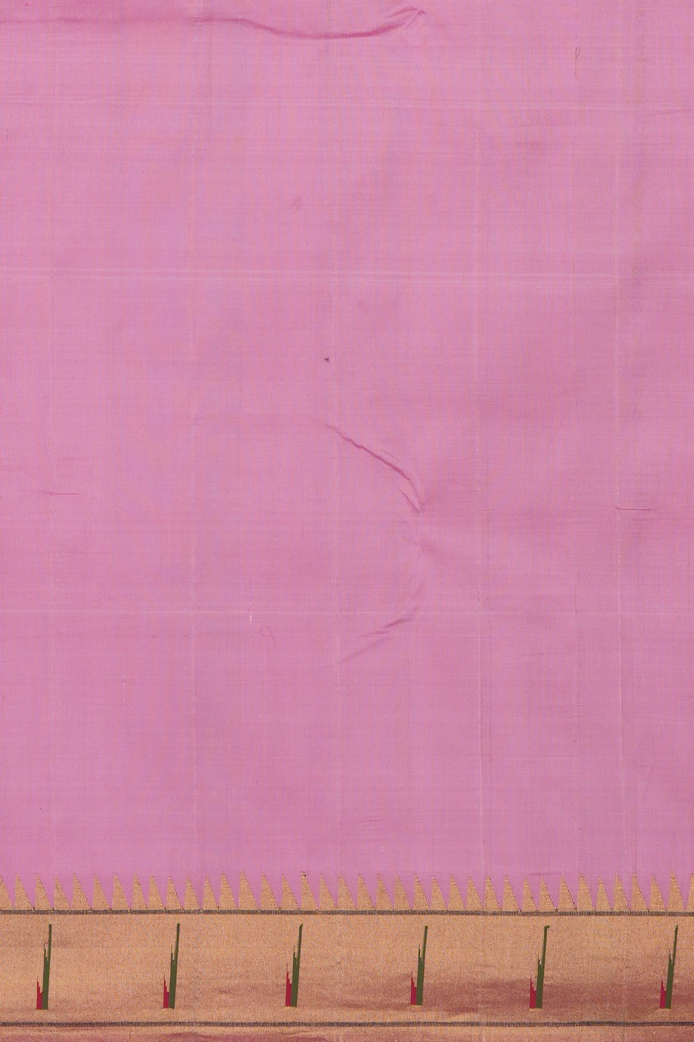 Image of Gold Pink Paithani Brocade Saree