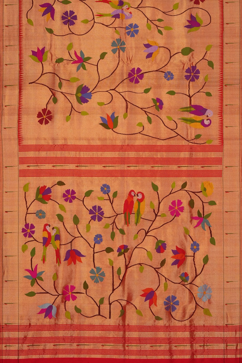 Image of Sunshine Gold Paithani Brocade Saree
