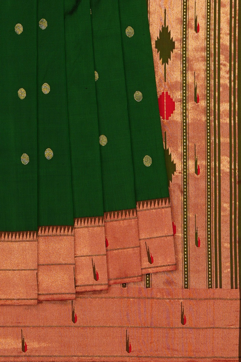 Image of Green Paithani Silk Saree