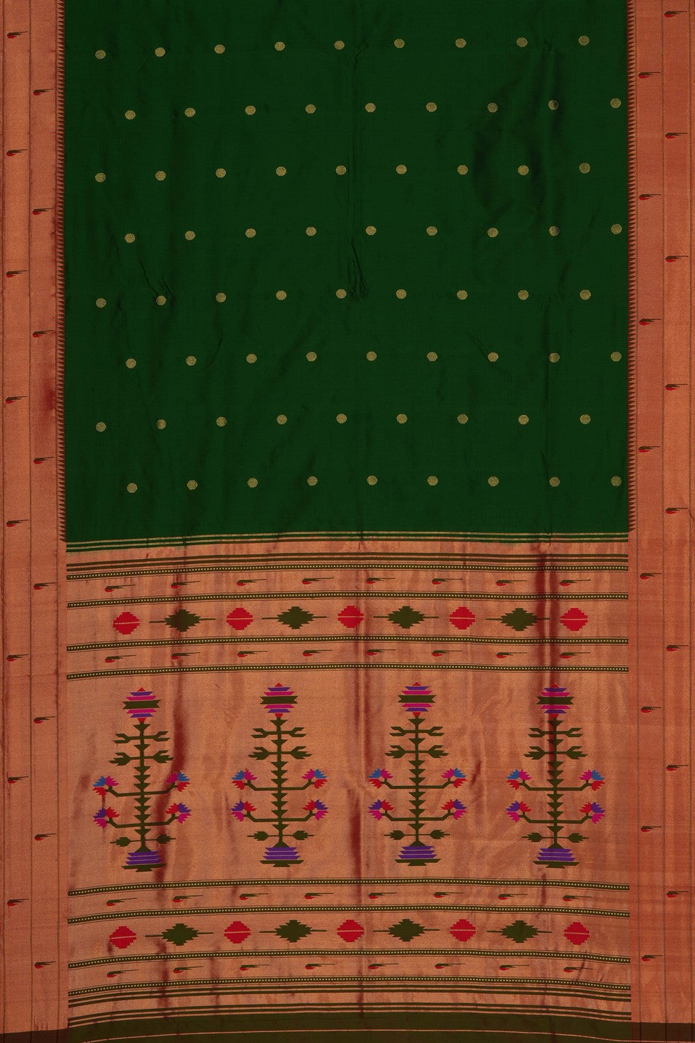 Image of Green Paithani Silk Saree