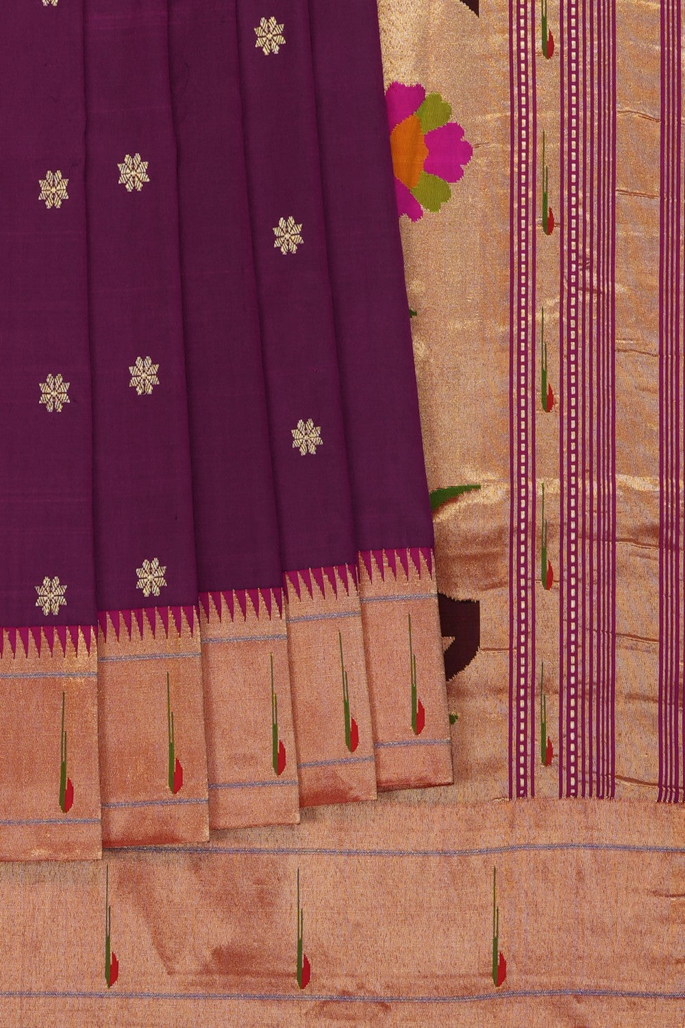 Image of Purple Paithani Silk Saree