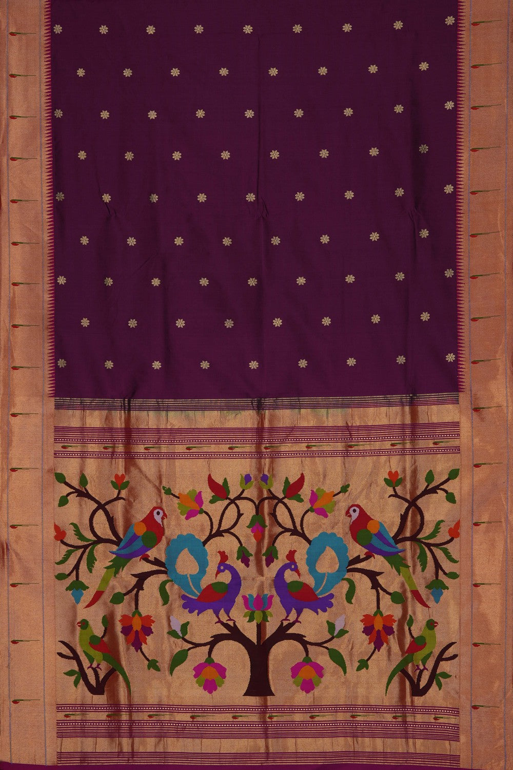 Image of Purple Paithani Silk Saree