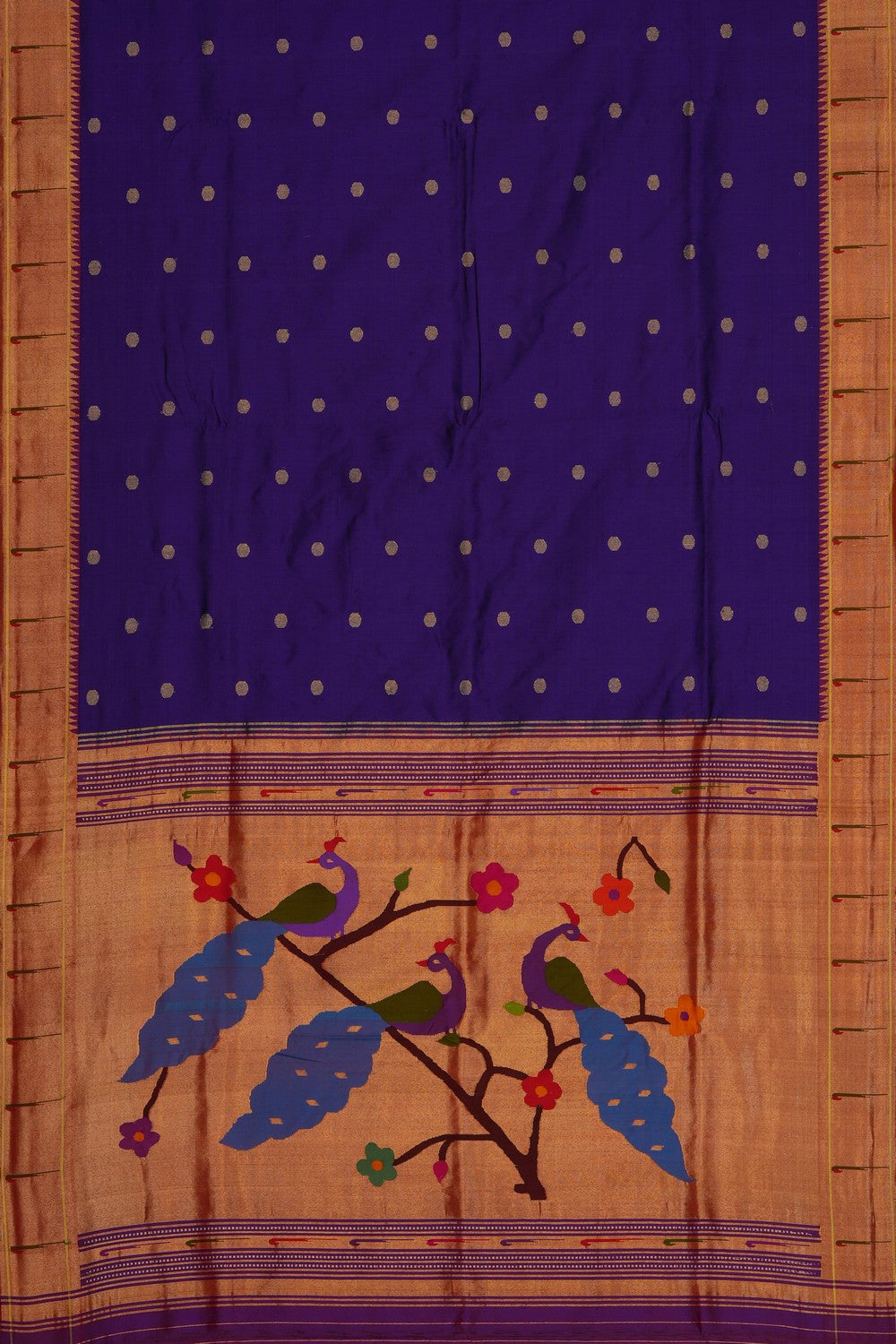 Image of Royal Purple Paithani Silk Saree