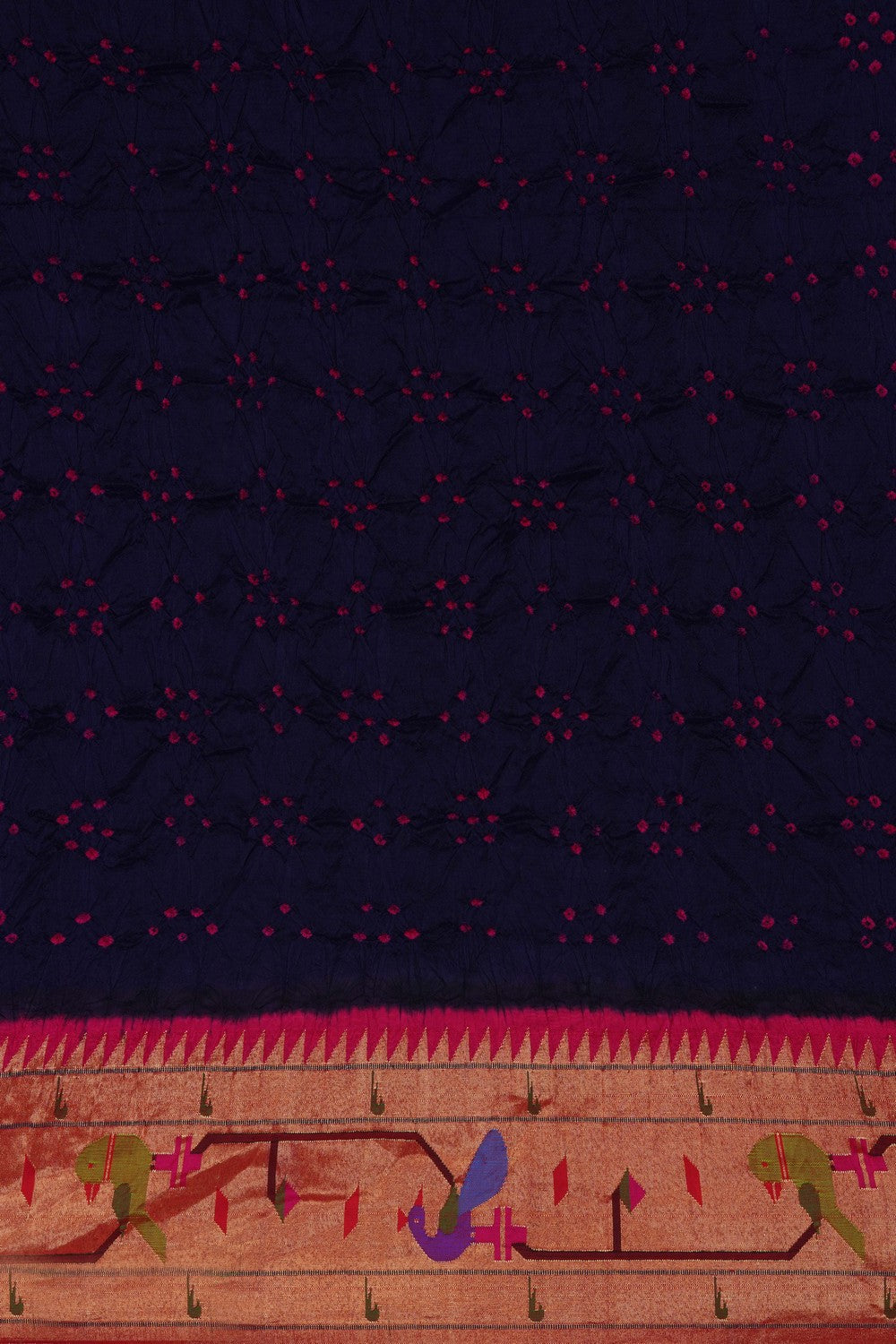 Image of A Fusion Bandhani Paithani Saree