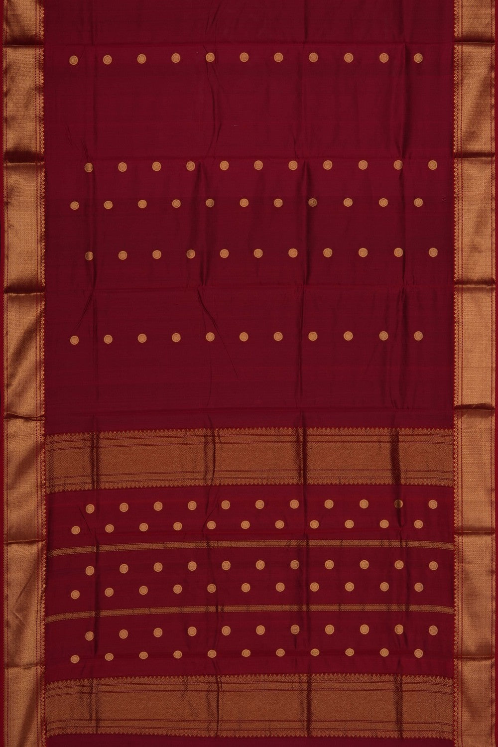 Image of Red Chanderi Silk Cotton Saree