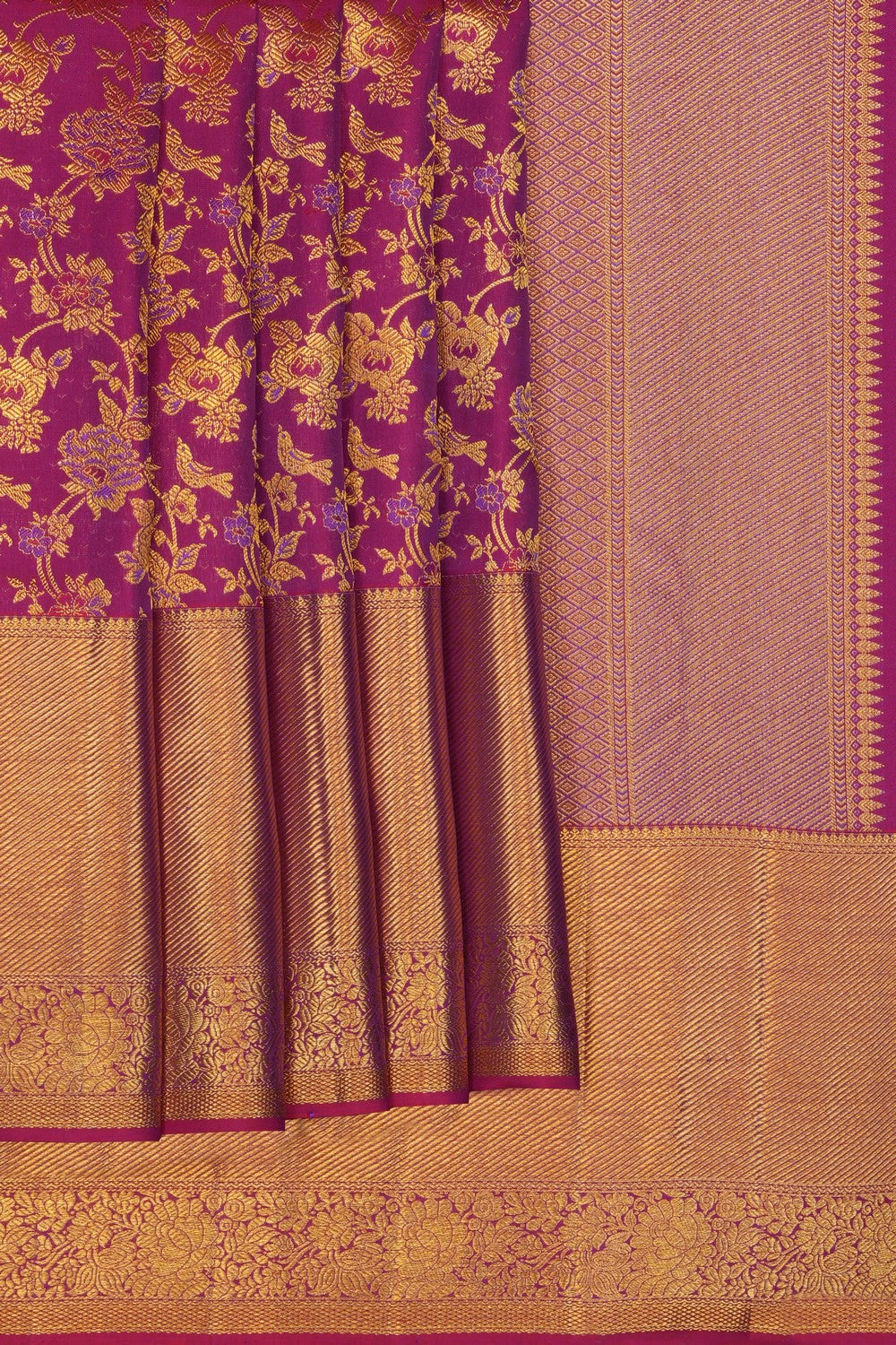 Image of Magenta Kanchipattu Brocade Saree