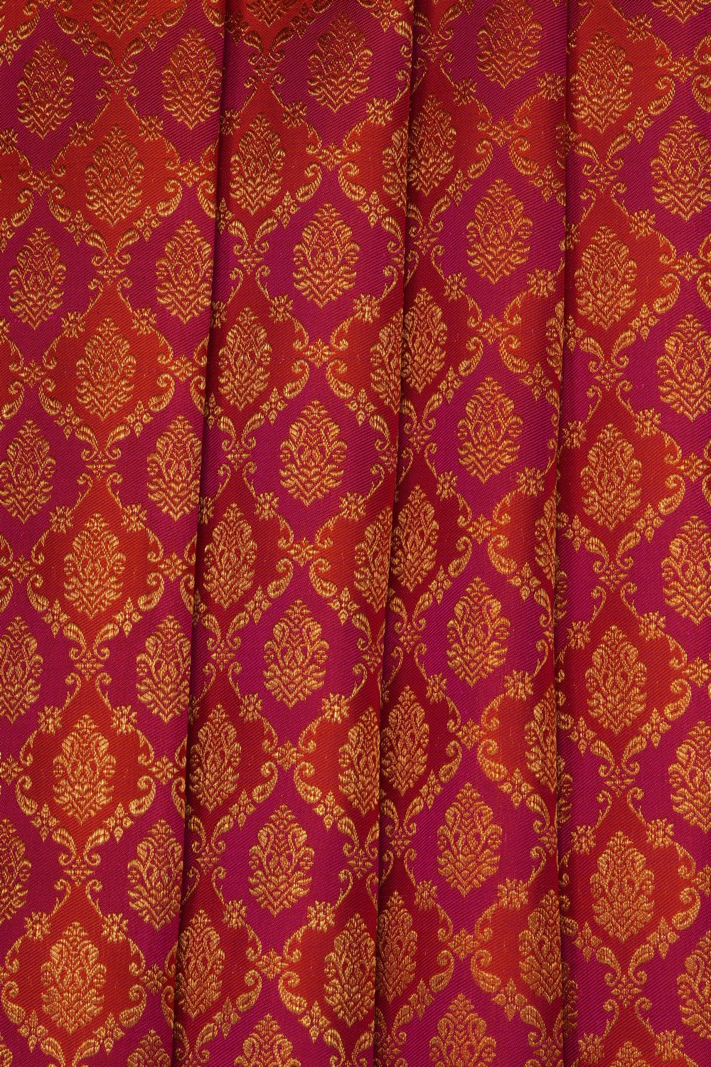 Image of Orange Kanchipattu Brocade Saree