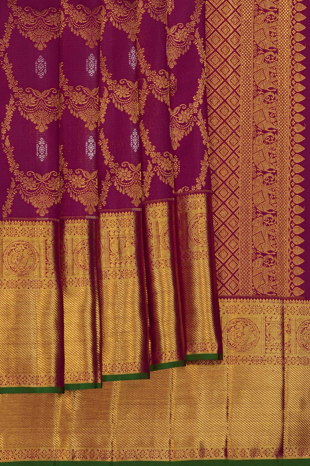 Image of Plum-Pink Kanchipattu Brocade Saree
