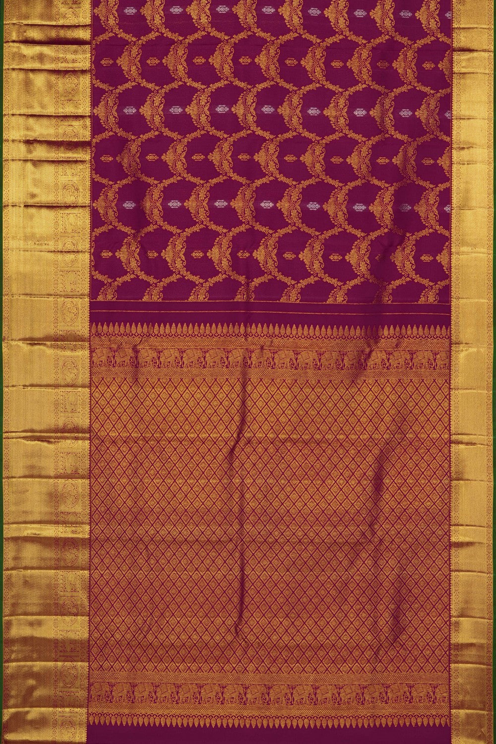 Image of Plum-Pink Kanchipattu Brocade Saree