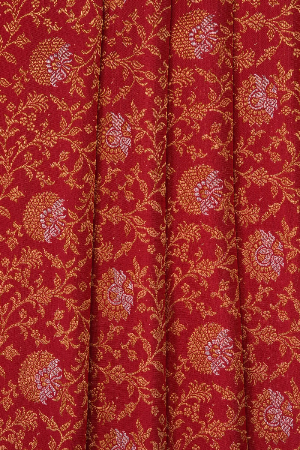 Image of Red Kanchipattu Brocade Saree