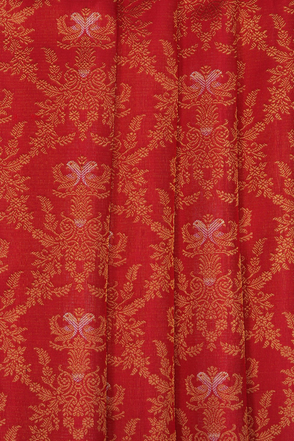 Image of Red Kanchipattu Brocade Saree