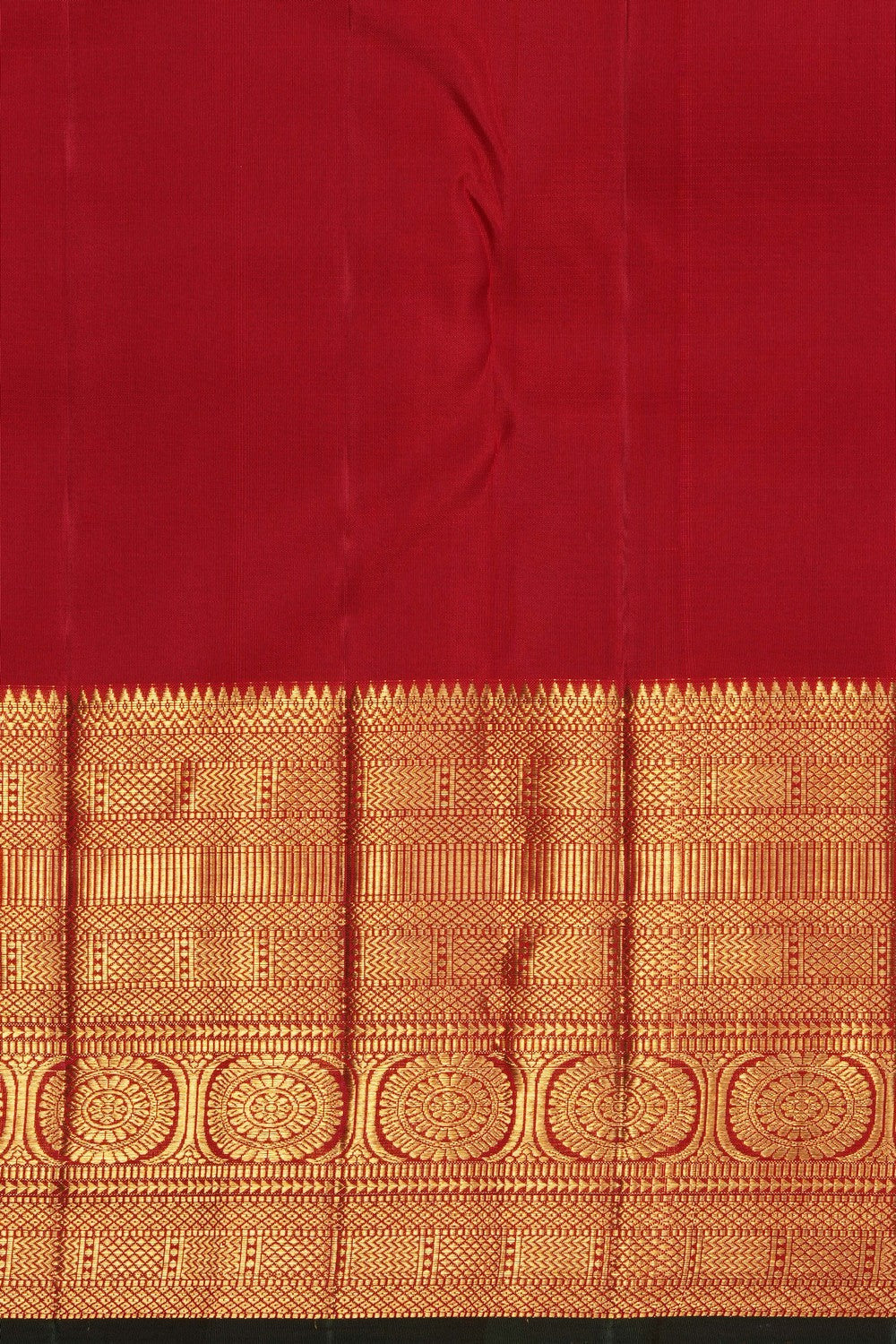 Image of Red Kanchipattu Brocade Saree