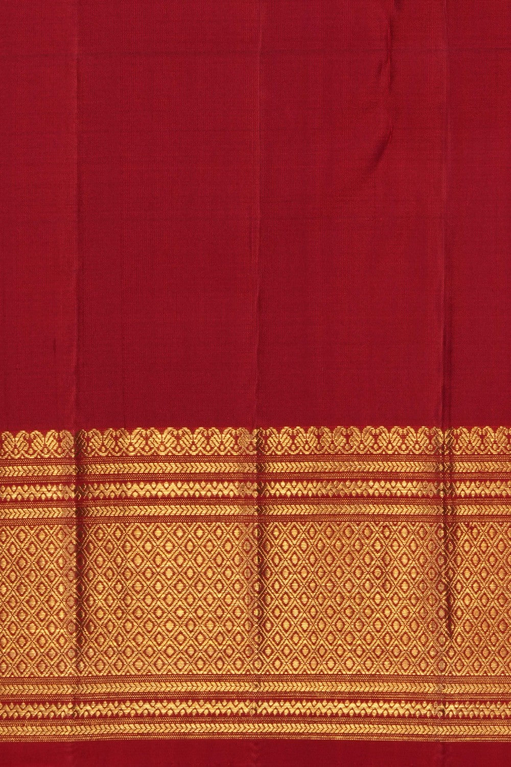 Image of Red Kanchipattu Brocade Saree