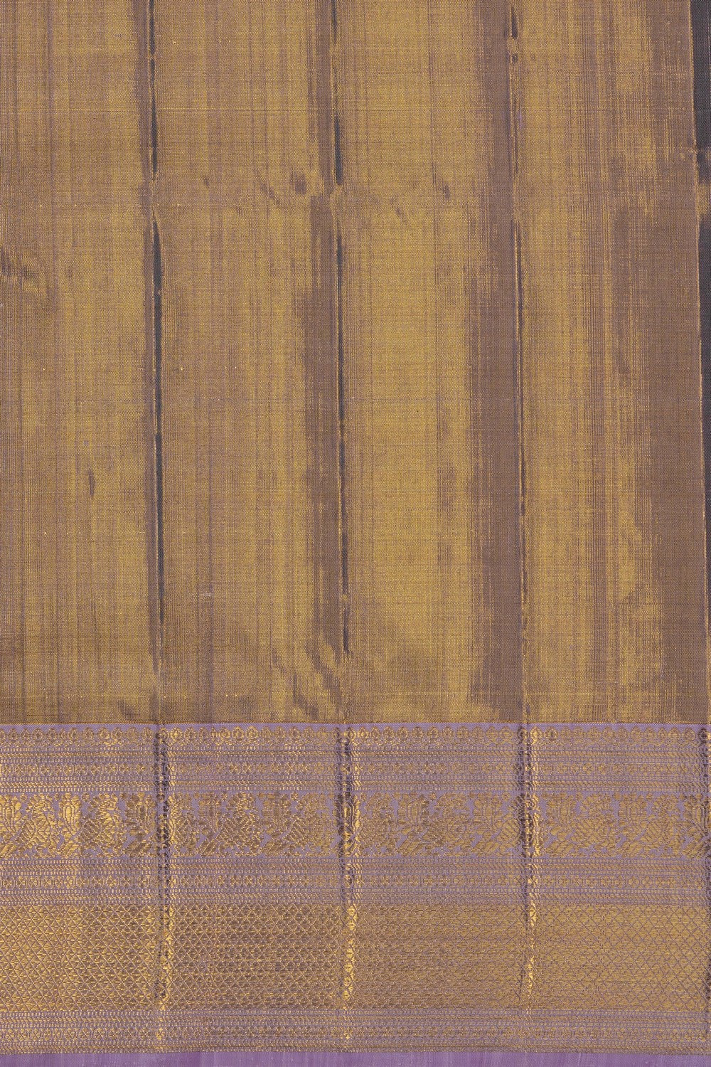 Image of Gold-Lavender Kanchipattu Tissue Brocade Saree