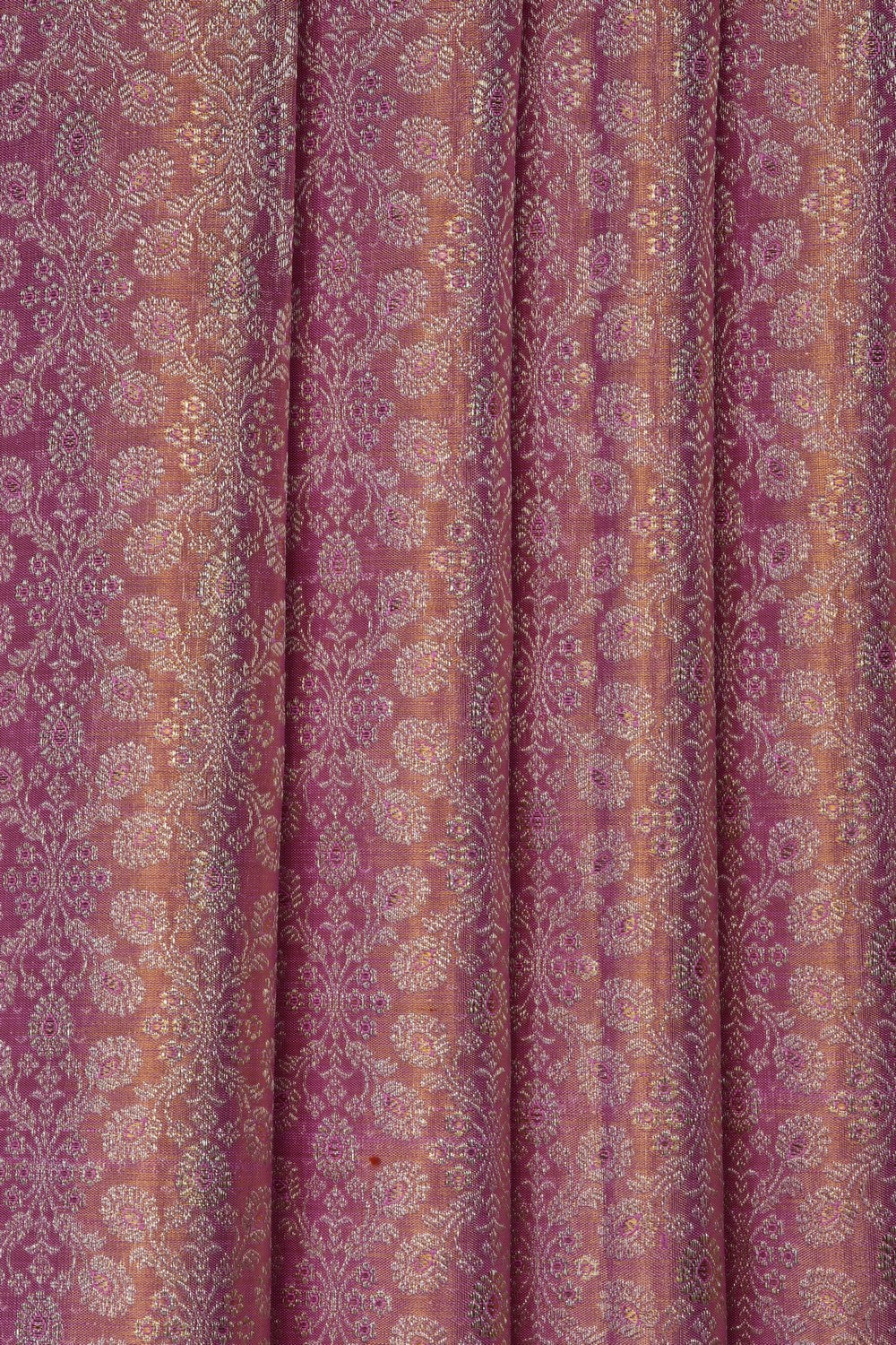 Image of Pink Kanchipattu Tissue Brocade Saree