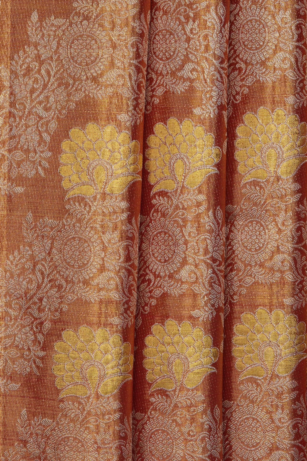 Image of Gold Kanchipattu Tissue Brocade Saree