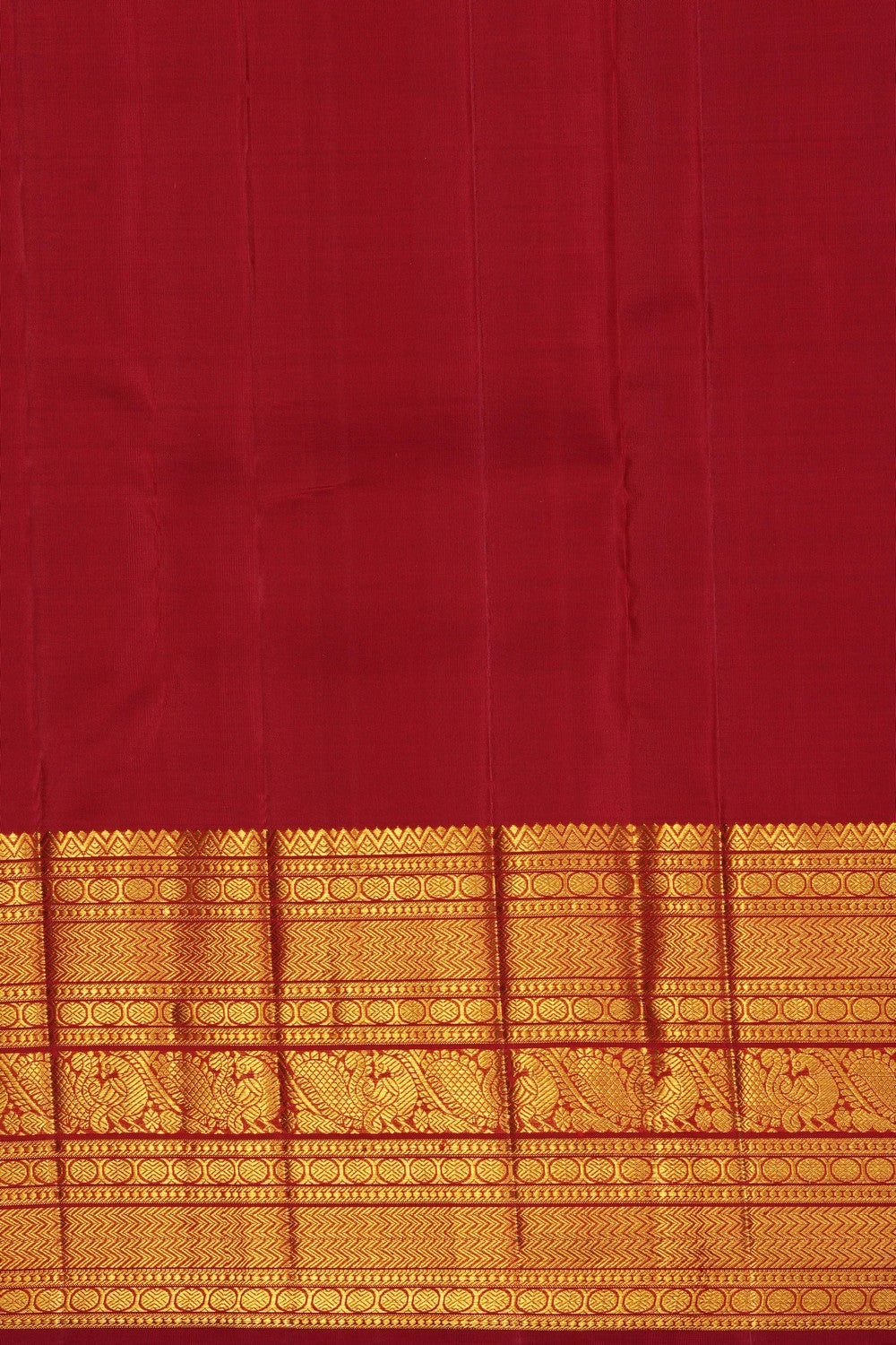 Image of Red Kanchipattu Brocade Saree