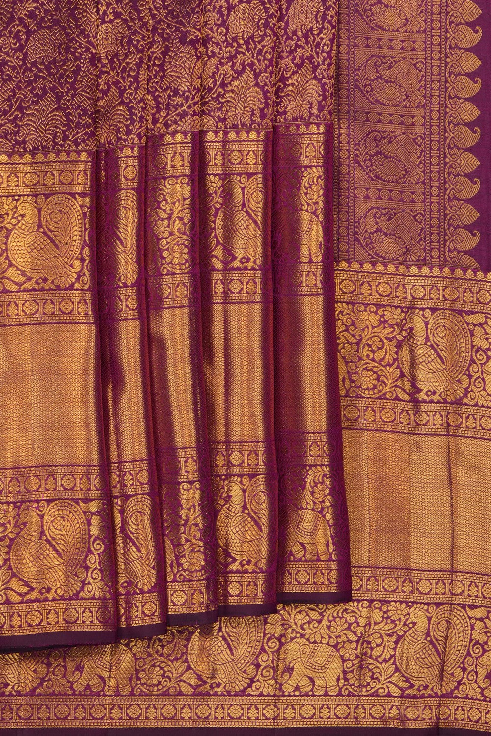 Image of Purple Kanchipattu Brocade Saree