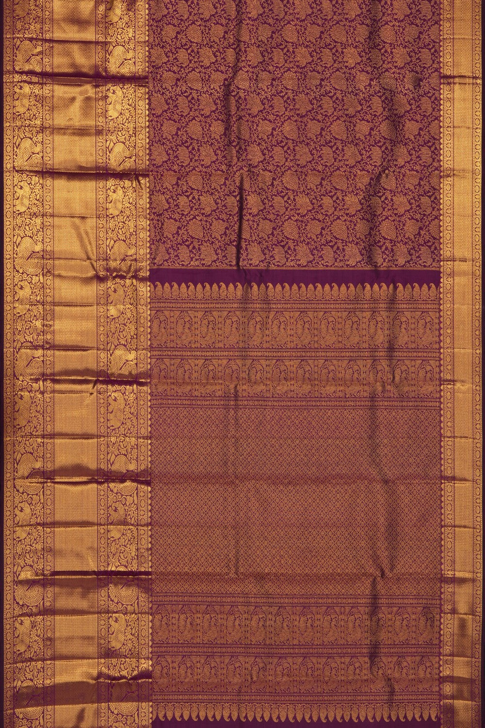 Image of Purple Kanchipattu Brocade Saree