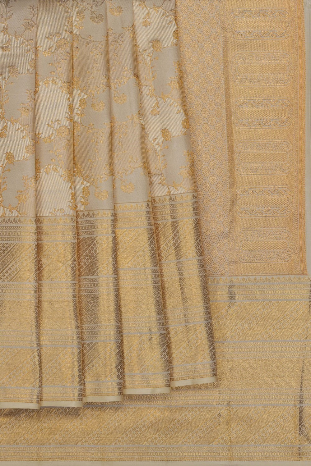 Image of Off-White Kanchipattu Brocade Saree