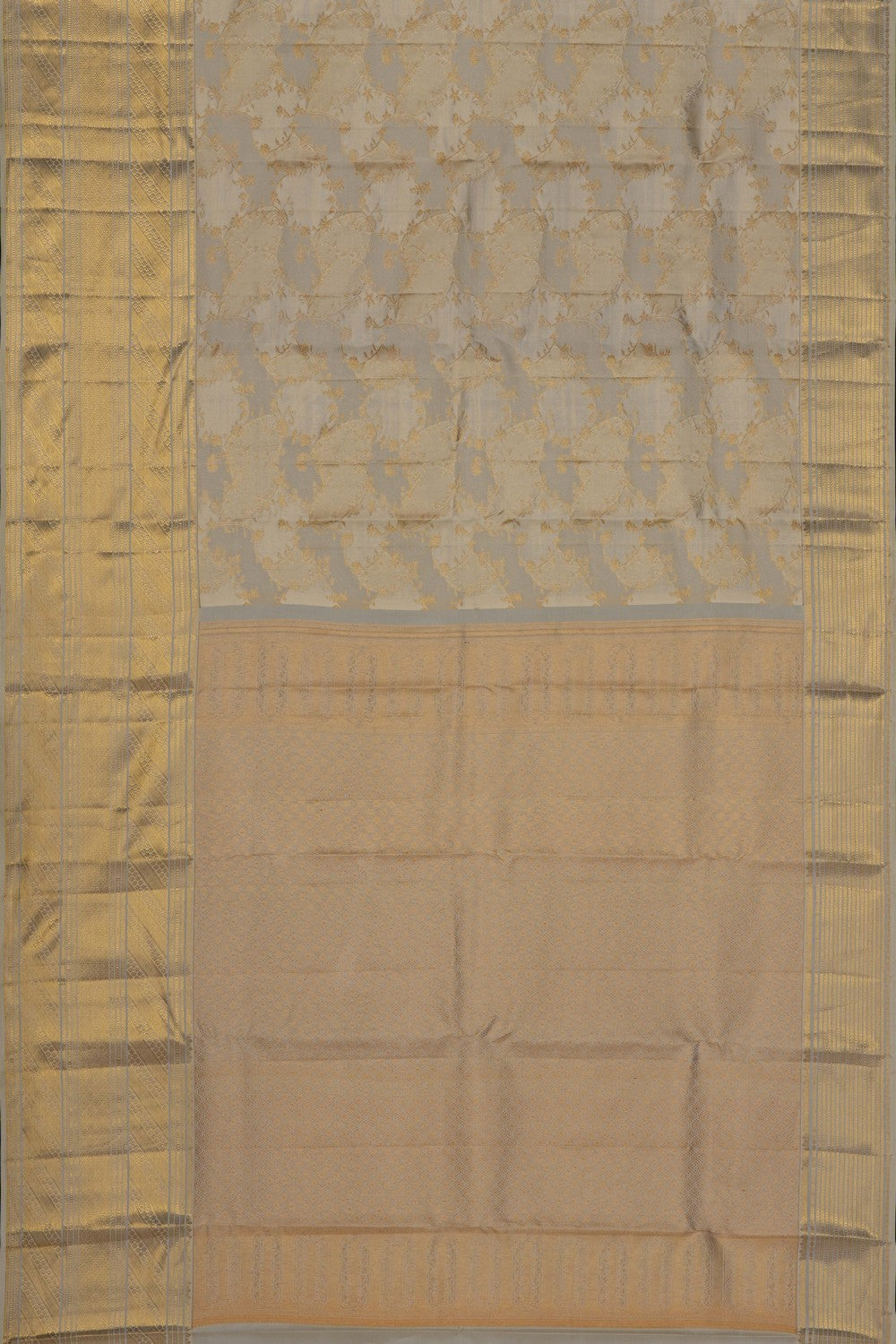 Image of Off-White Kanchipattu Brocade Saree