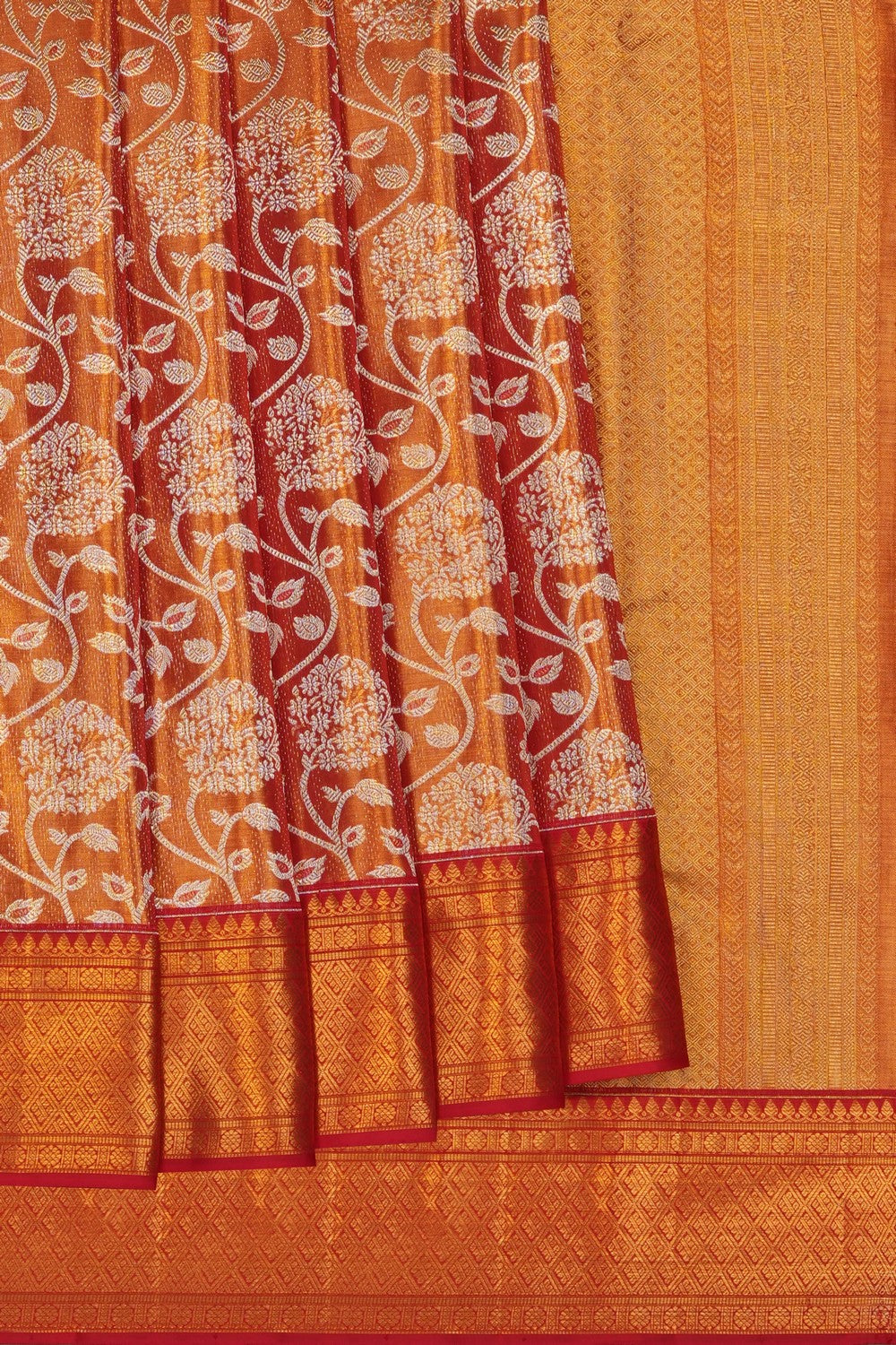 Image of Gold Kanchipattu Tissue Brocade Saree