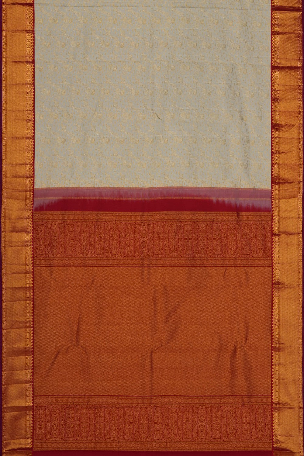 Image of Off-White Kanchipattu Brocade Saree