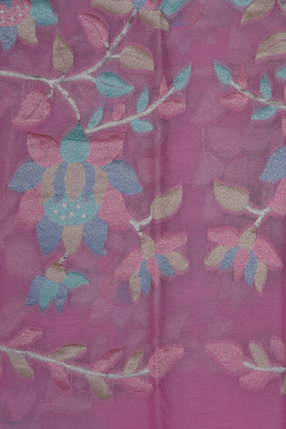 Image of Pink Crepe Saree