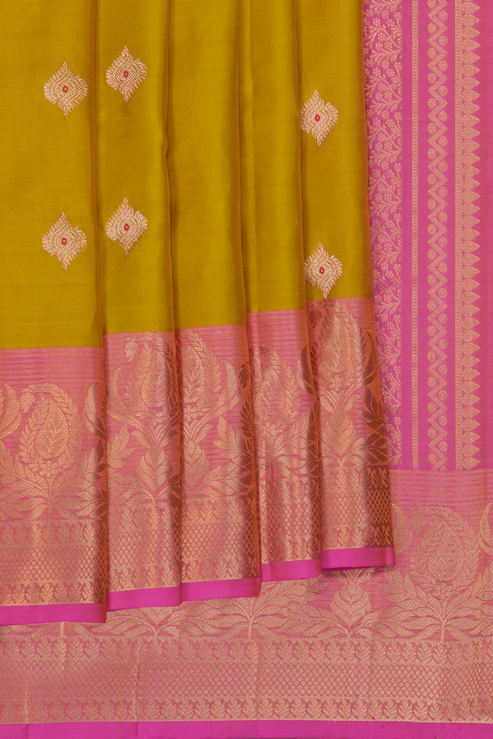 Image of Spring Green South Silk Saree