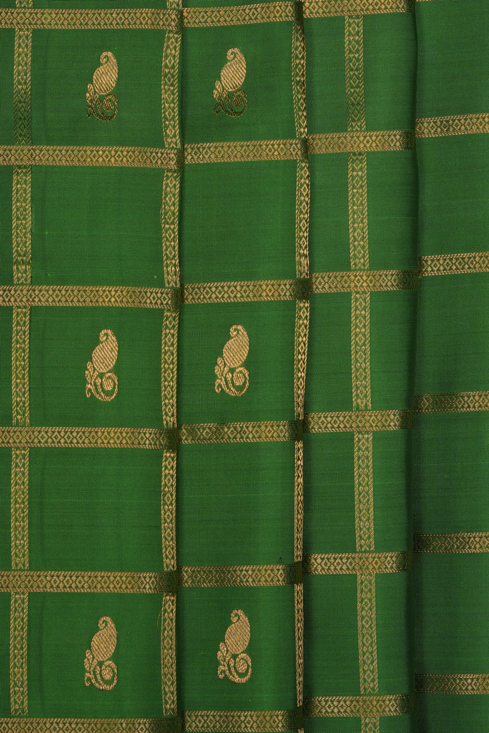 Image of Green South Silk Kattam Saree
