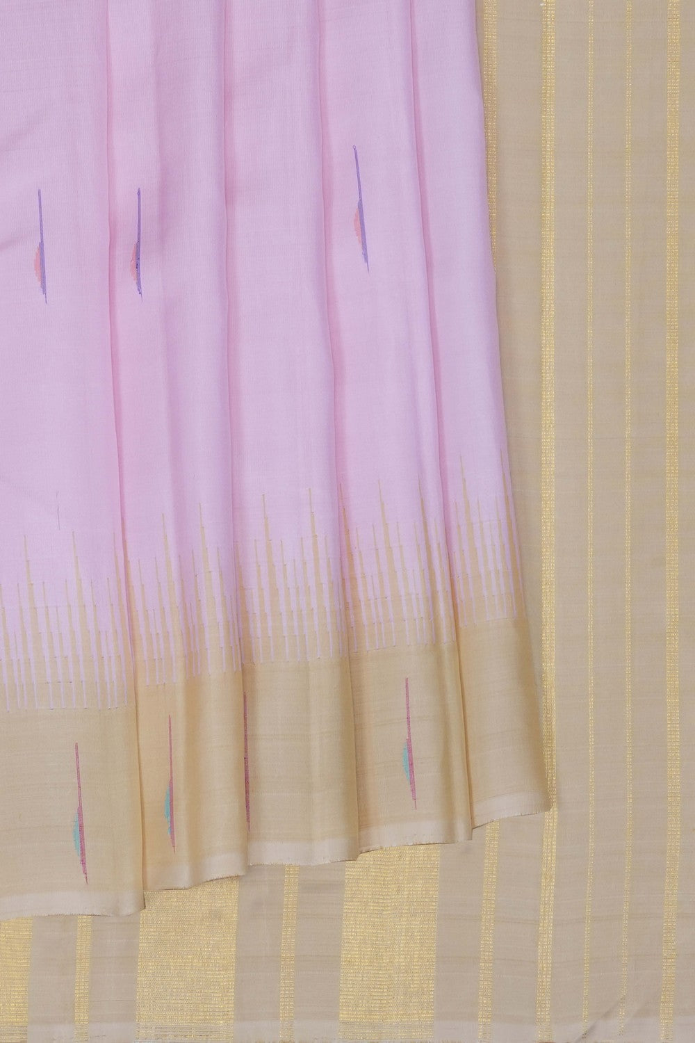 Image of Lavender-Pink Kanjivaram Silk Saree