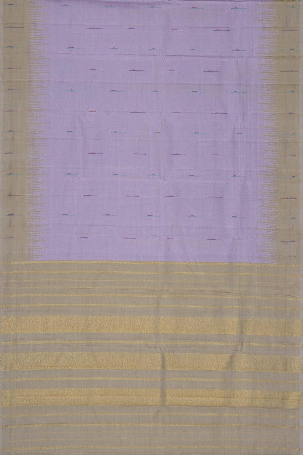 Image of Lavender-Pink Kanjivaram Silk Saree