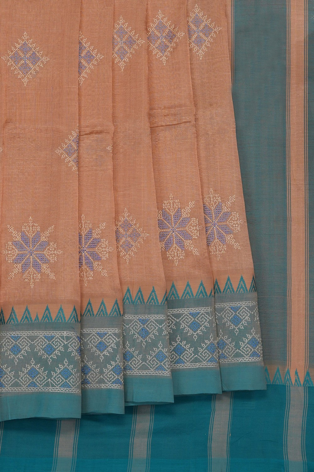 Image of Kasuti Embroidery Mangalgiri Silk Saree