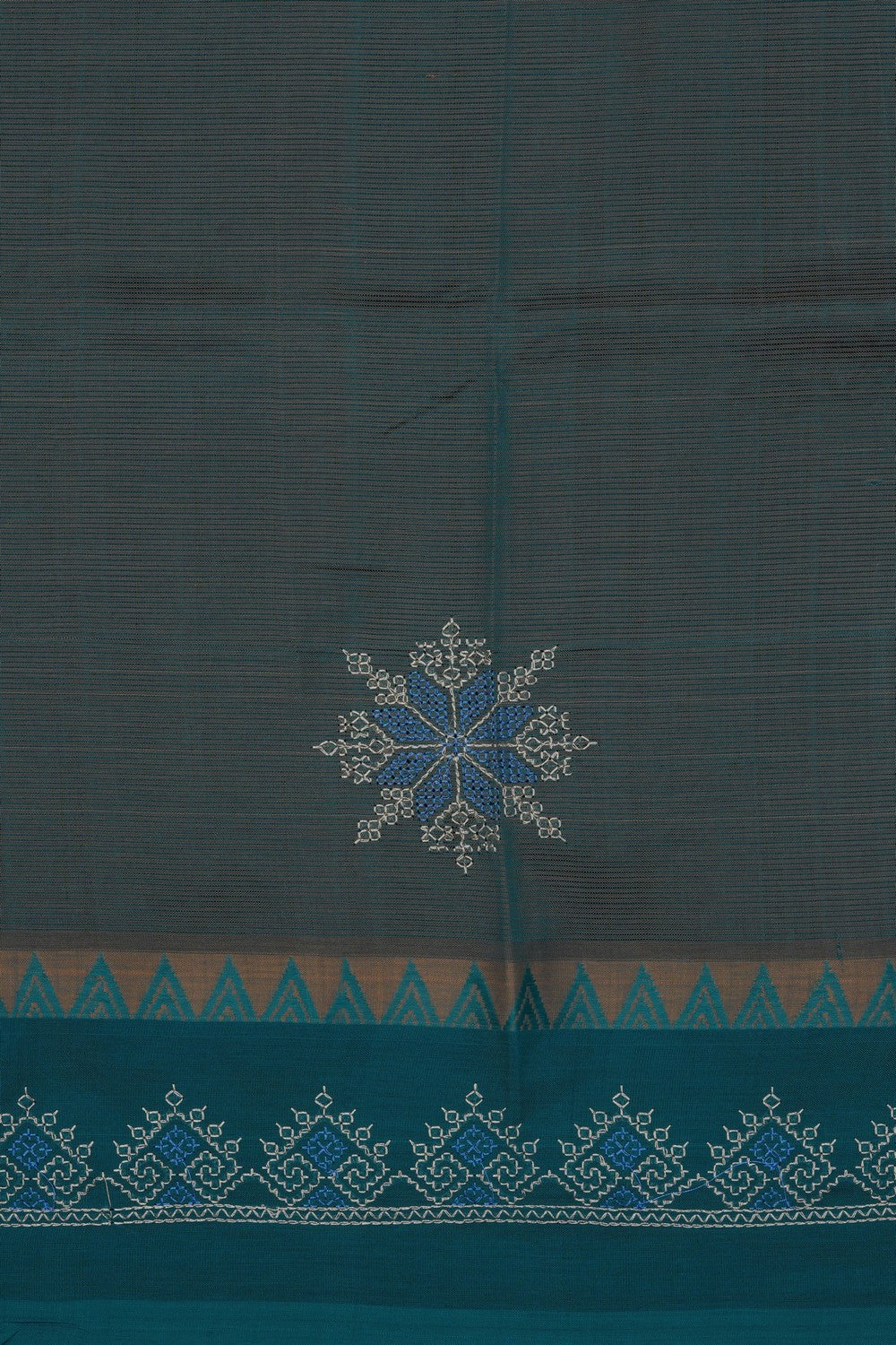 Image of Kasuti Embroidery Mangalgiri Silk Saree
