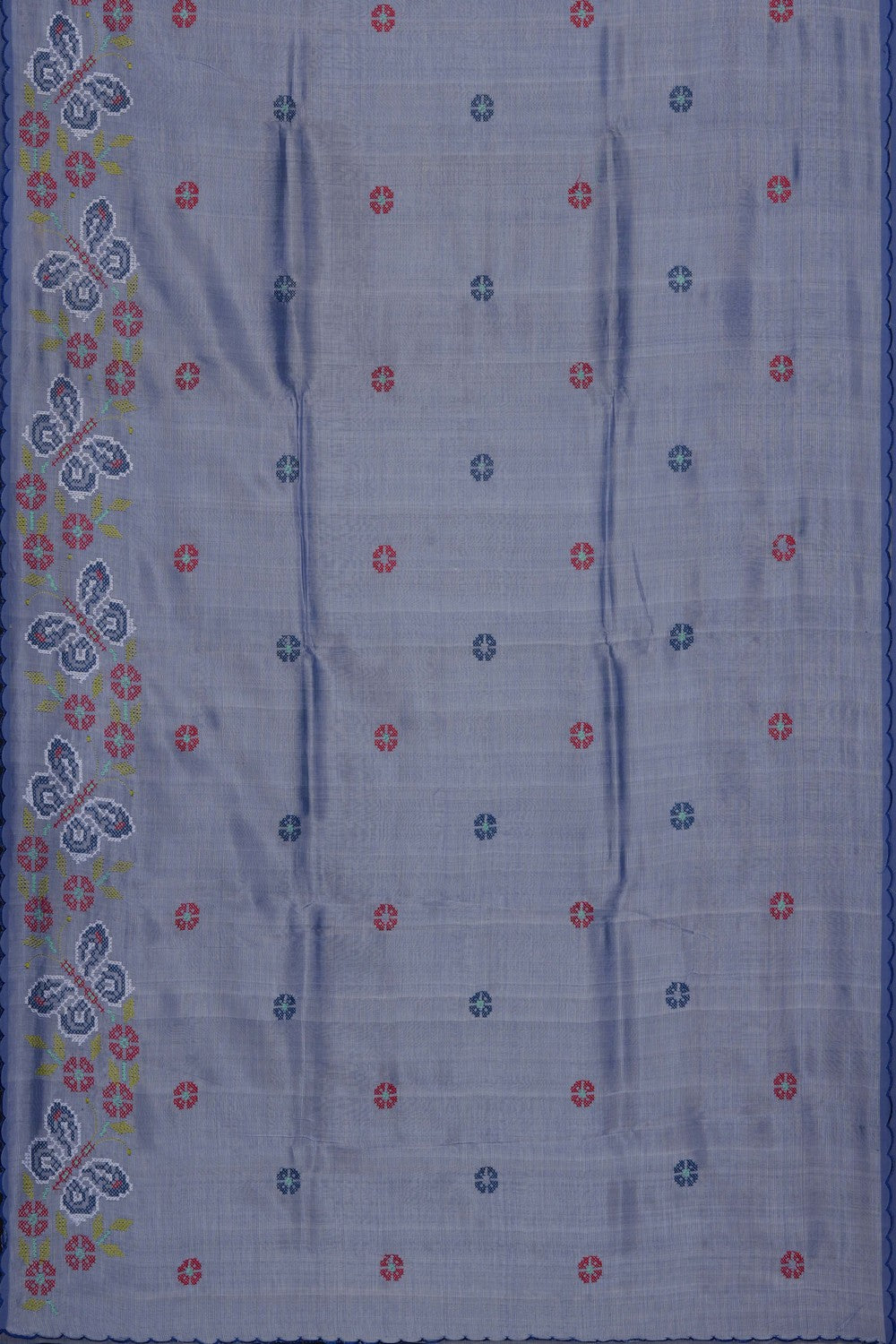 Image of Kasuti Embroidery Mangalgiri Silk Saree