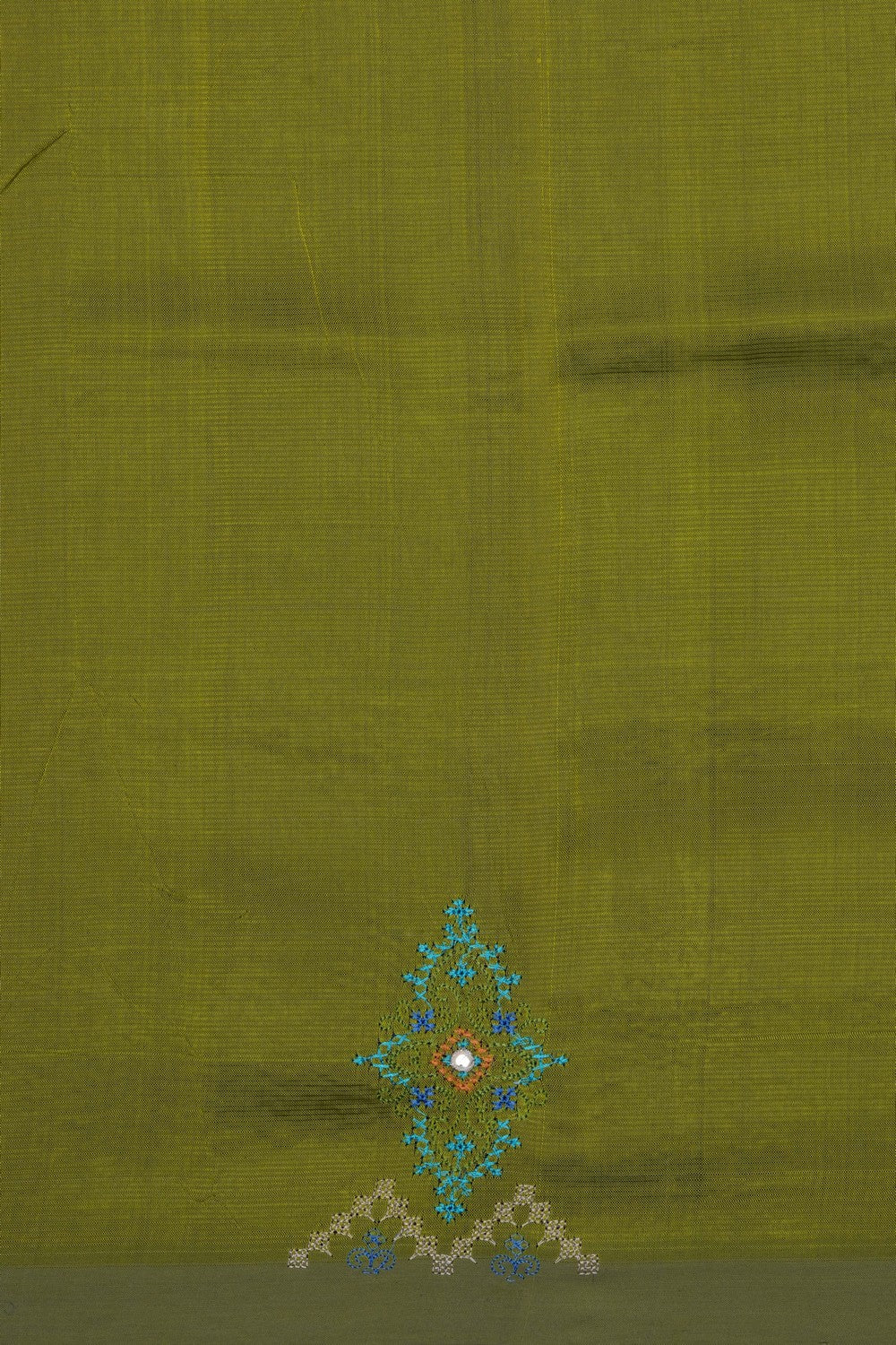 Image of Kasuti Embroidery Mangalgiri Silk Saree