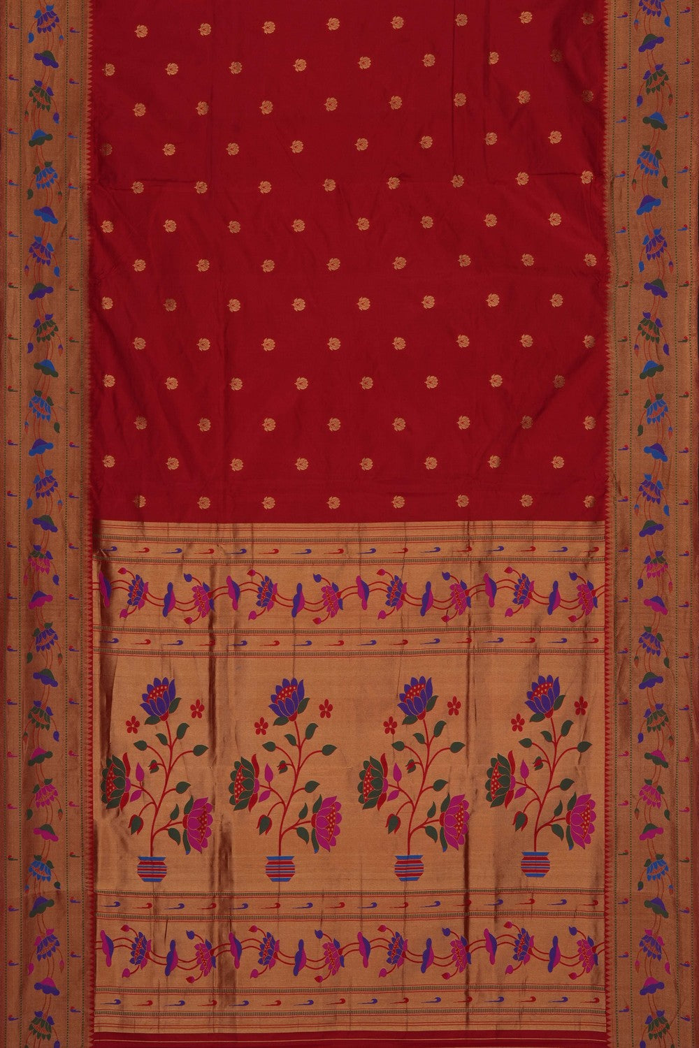 Image of Red Paithani Silk Saree