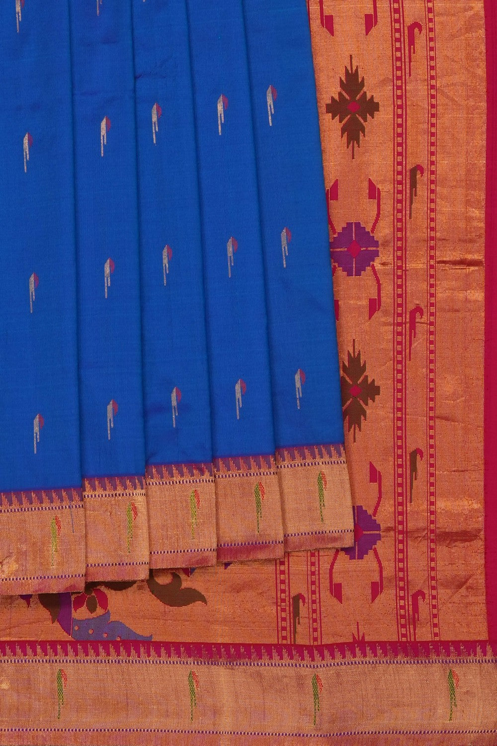 Image of Blue Paithani Silk Saree