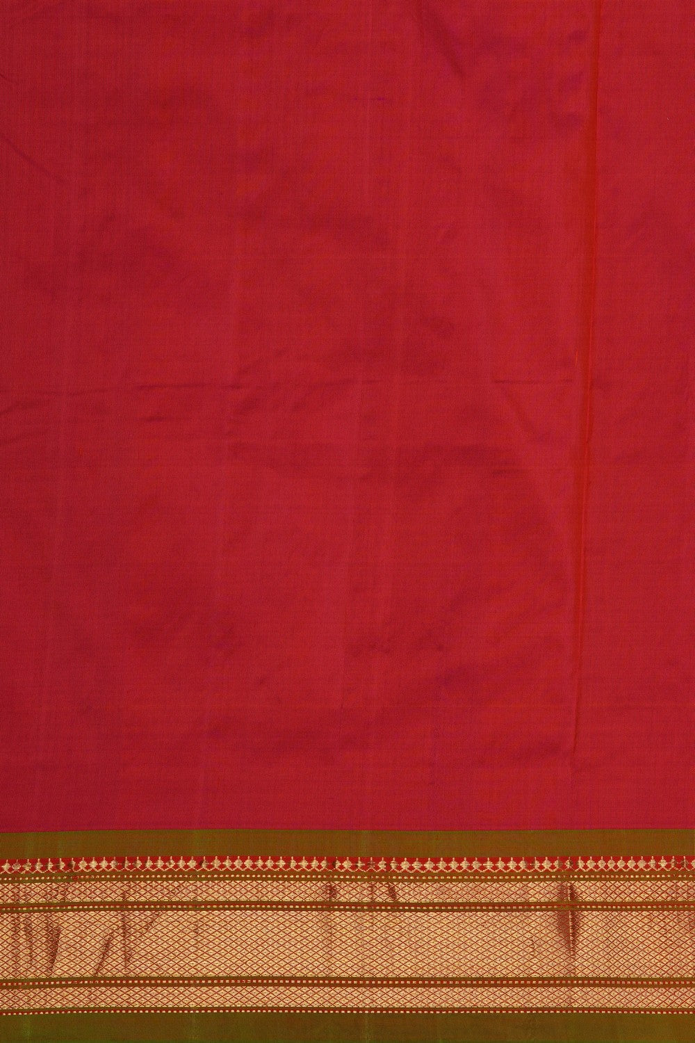 Image of Coral Orange Paithani Silk Saree