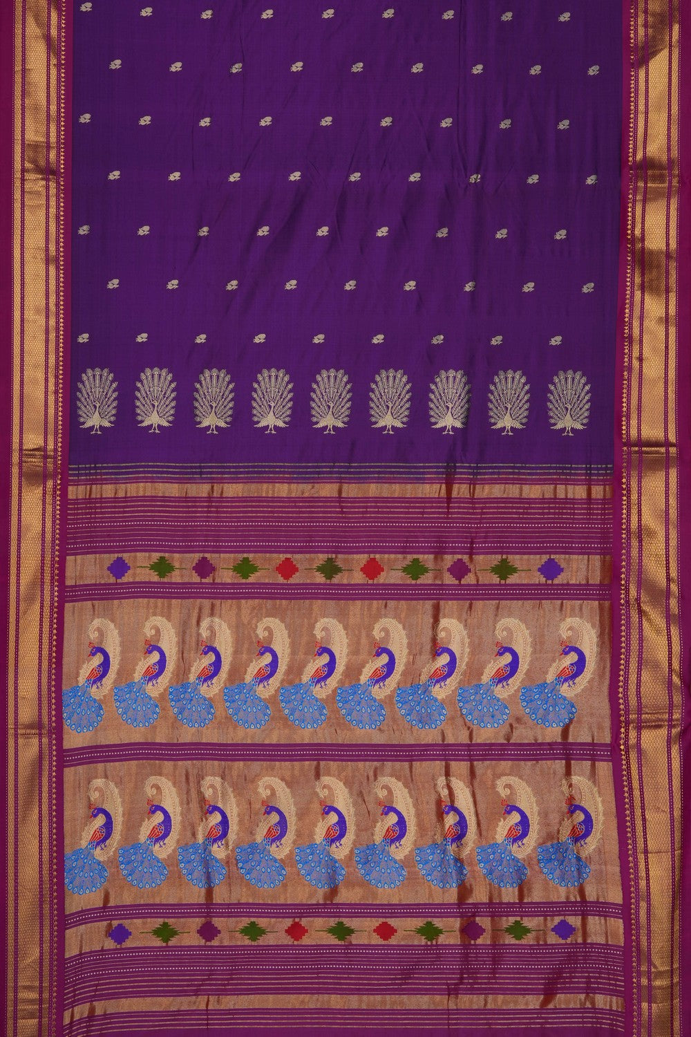 Image of Violet Paithani Silk Saree