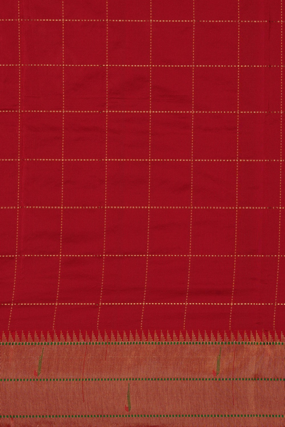 Image of Off White Paithani Silk Saree