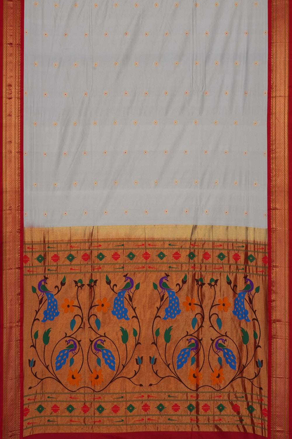 Image of Off-White Paithani Silk Saree