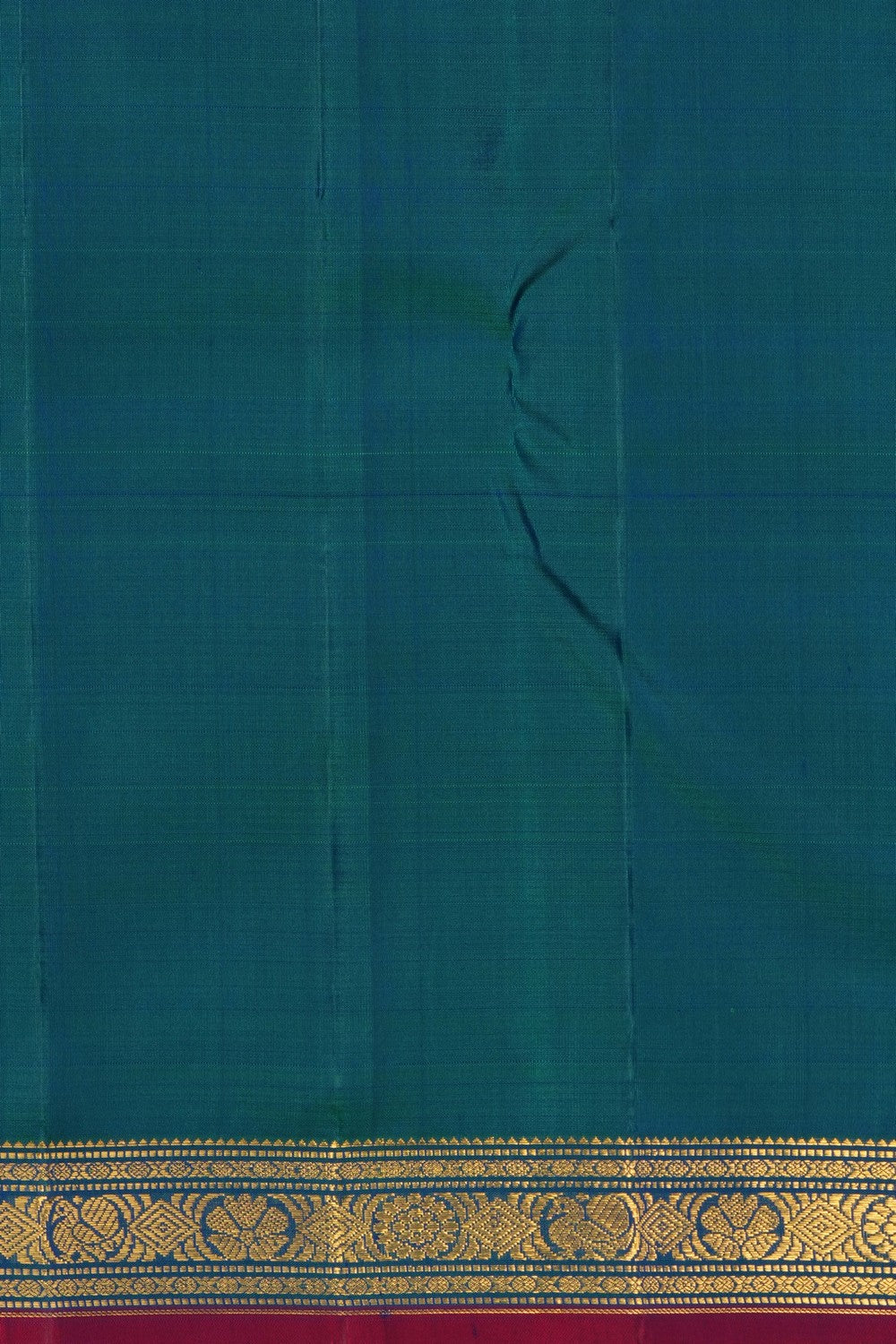 Image of Teal Blue Kanjivaram Silk Saree
