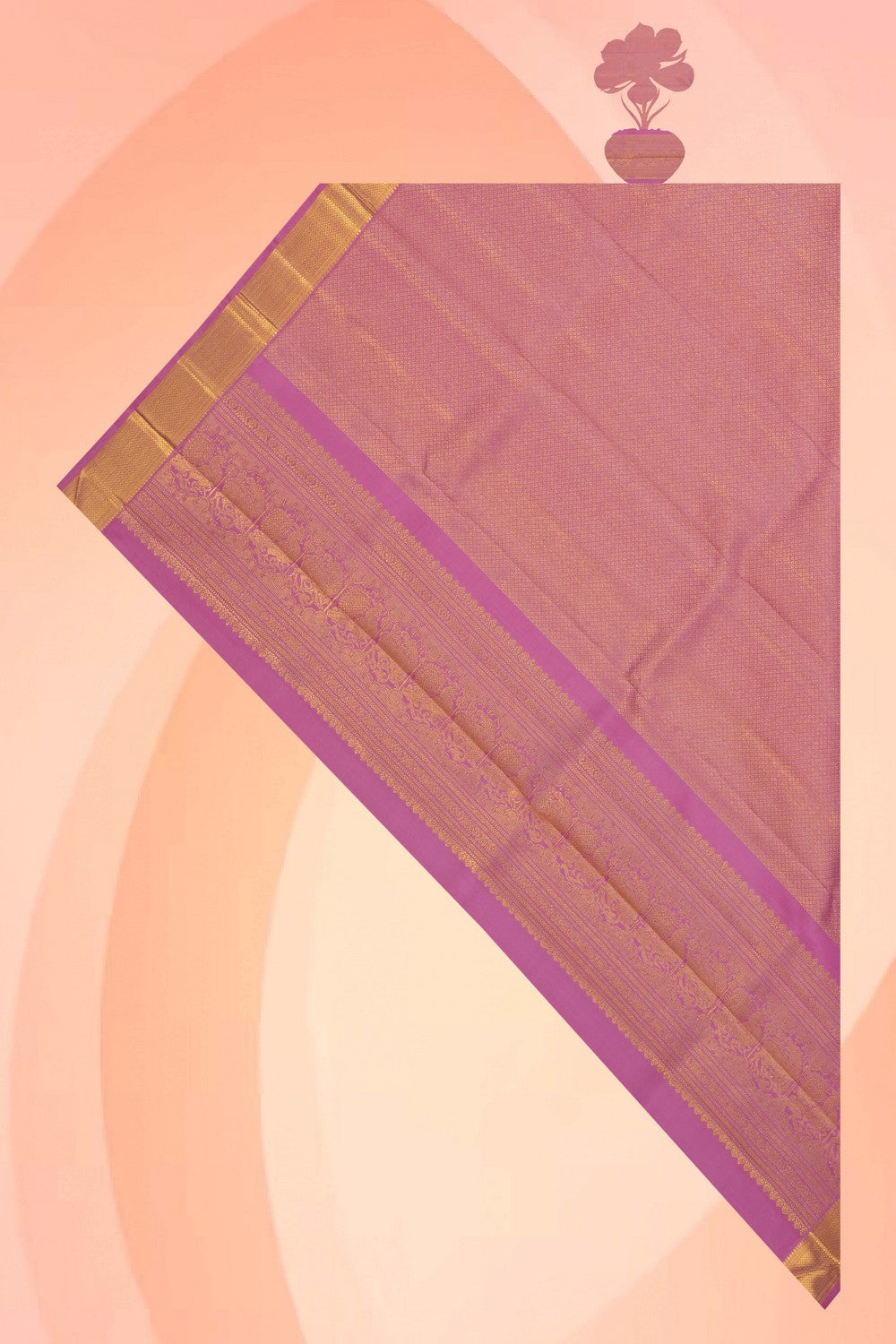 Image of Pink Arani Silk Brocade Dupatta