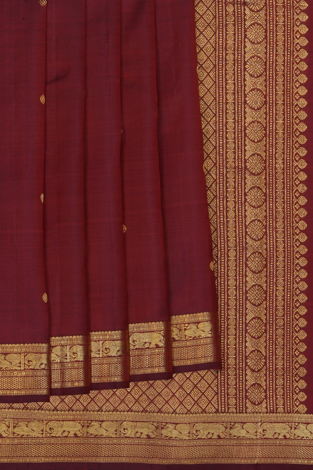 Image of Maroon Arani Silk Saree