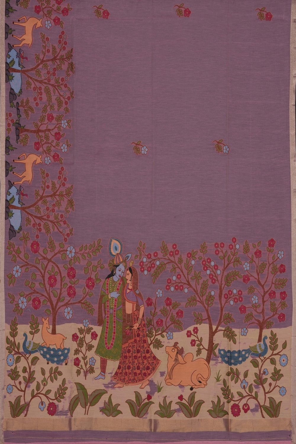 Image of Pink Linen Saree