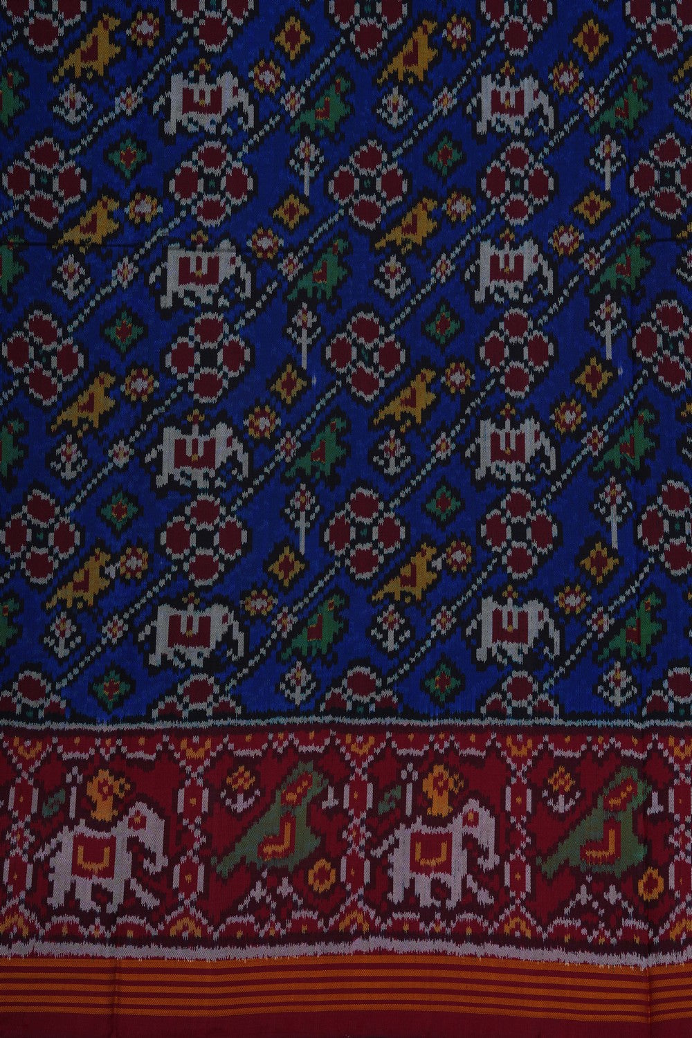 Image of Blue Rajkot Silk Saree